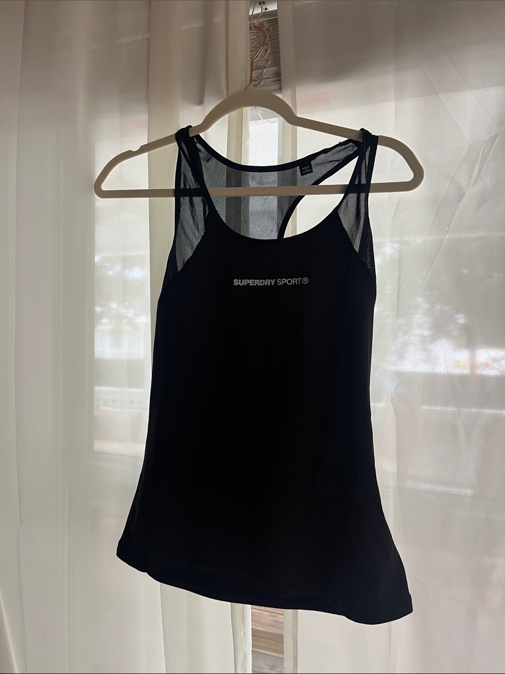 Superdry Black Mesh Racerback Tank Top